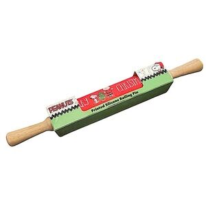 Peanuts Snoopy Charlie Brown Merry Christmas Printed Silicone Rolling Pin IOB